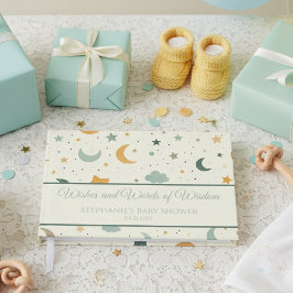 Libro De Visitas Boho Stars & Moon Baby Shower Guest Book
