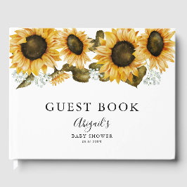 Libro De Visitas Boho Sunflower Baby Shower