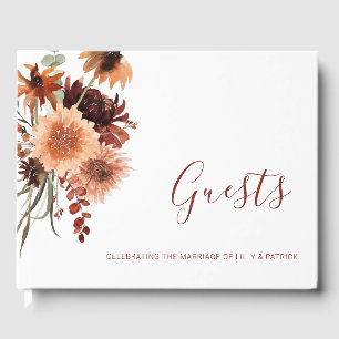 Libro De Visitas Boho Terracotta Boda Floral