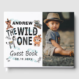 Libro De Visitas Boho Wild One First Birthday Photo