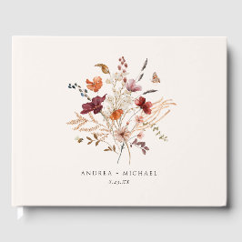 Libro De Visitas Boho Wildflowers Vintage Fall Wedding