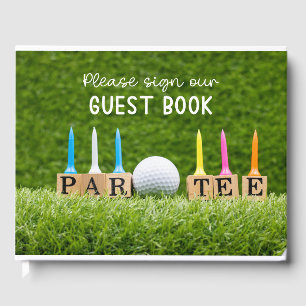 Libro De Visitas Bola de golf en césped verde golfista
