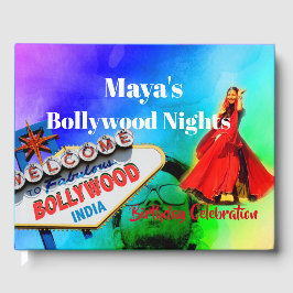 Libro De Visitas Bollywood Indian Birthday Hindu Colorful Moderno