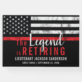 Libro De Visitas Bombero Jubilación de la Línea Roja