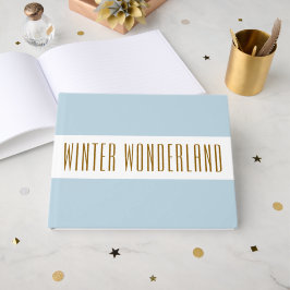 Libro De Visitas Bonito Blanda Slate White Stripes WINTER WONDERLAN