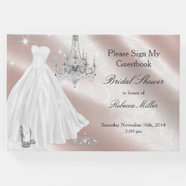 Libro De Visitas Bonito Boda Vestido Bridal Shower