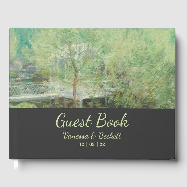 Libro De Visitas Bonito jardín pintado de época (Anverso)