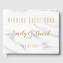 Bonito Marble Marble Blanco Elegante Boda Keepsake