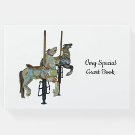 Libro De Visitas Bonito Merry Go Round Carousse Horses Guest Book