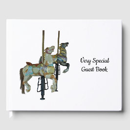 Libro De Visitas Bonito Merry Go Round Carousse Horses Guest Book