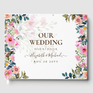 Libro De Visitas Bonito Spring Wildflowers Boda Guest Book