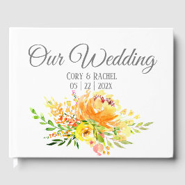 Libro De Visitas Bonito Summer Bouquet Boda Guestbook