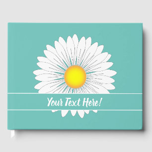 Libro De Visitas Bonito verde azulada Little Daisy