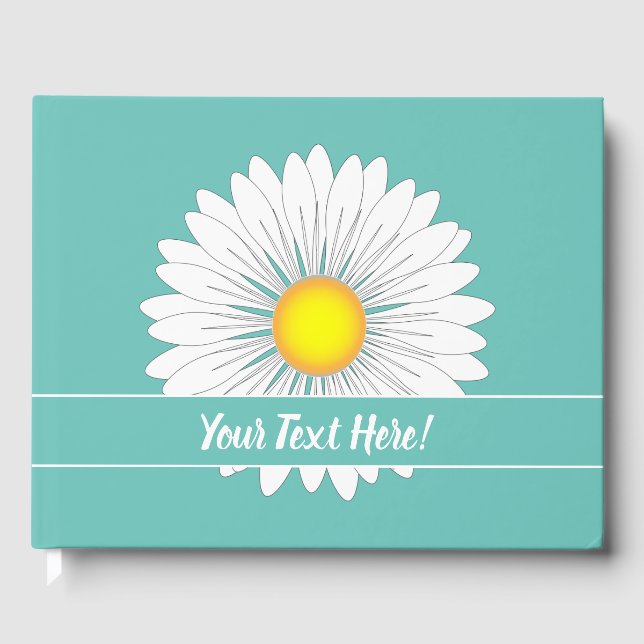 Libro De Visitas Bonito verde azulada Little Daisy (Anverso)