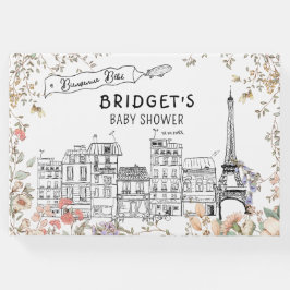 Libro De Visitas Bonjour Bebe Francés Género Neutral Baby Shower