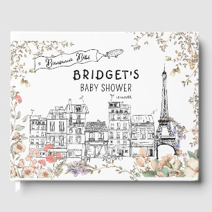 Libro De Visitas Bonjour Bebe Francés Género Neutral Baby Shower