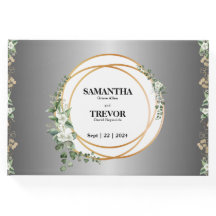 Boo de invitados Botánico dorado y follaje