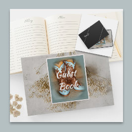 Libro De Visitas Boots nupales y flores secas