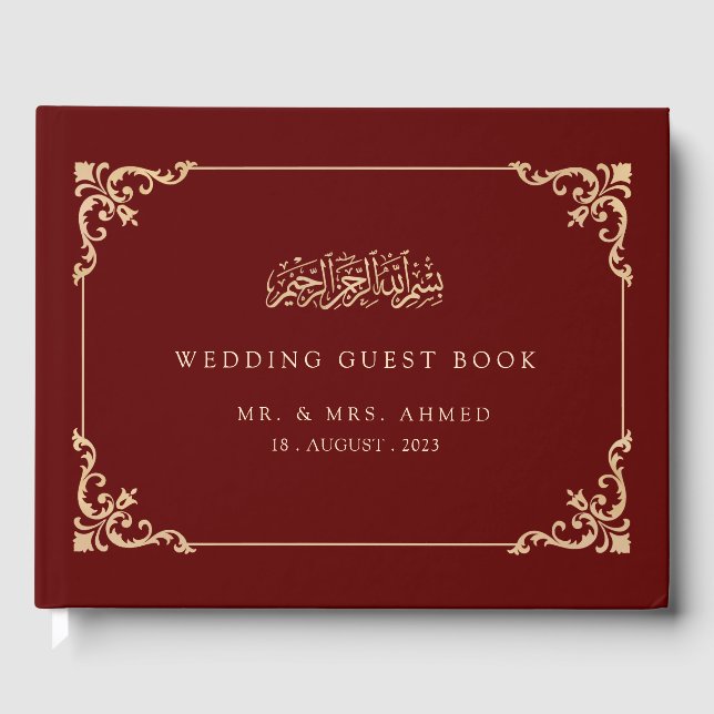 Libro De Visitas Borgoña Nikah Boda islámico musulmán (Anverso)