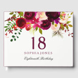 Libro De Visitas Borgoña Red Floral Boho 18th Birthday Party<br><div class="desc">Burgundy Red Floral Boho 18th Birthday Party Guest Book Para el juego ver Niche y Nest Store</div>