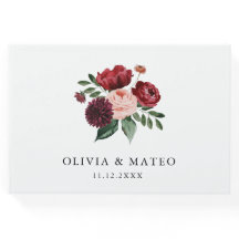 Borgoña y Boda floral de Rubor