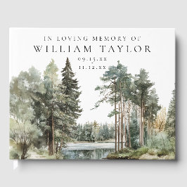 Libro De Visitas Bosque Lago En Memoria Funeral