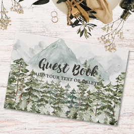 Libro De Visitas Bosque y Montaña Naturaleza Acuarela
