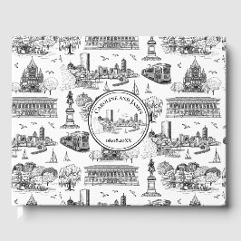 Libro De Visitas Boston Toile (Ed. Aniversario) Negro/Blanco