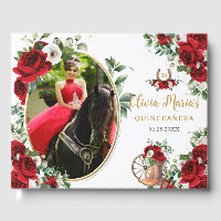 Botas Charro Florales Rojas Blancas Quinceanera Fo