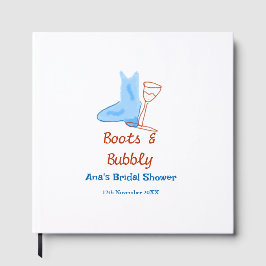 Libro De Visitas Botas y botella de champán burbujeante despedida d