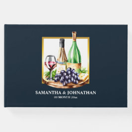 Libro De Visitas Botellas de vino acuático país vinícola