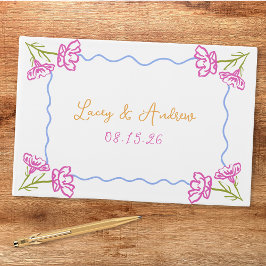 Libro De Visitas Bougainvillea Boda floral italiana