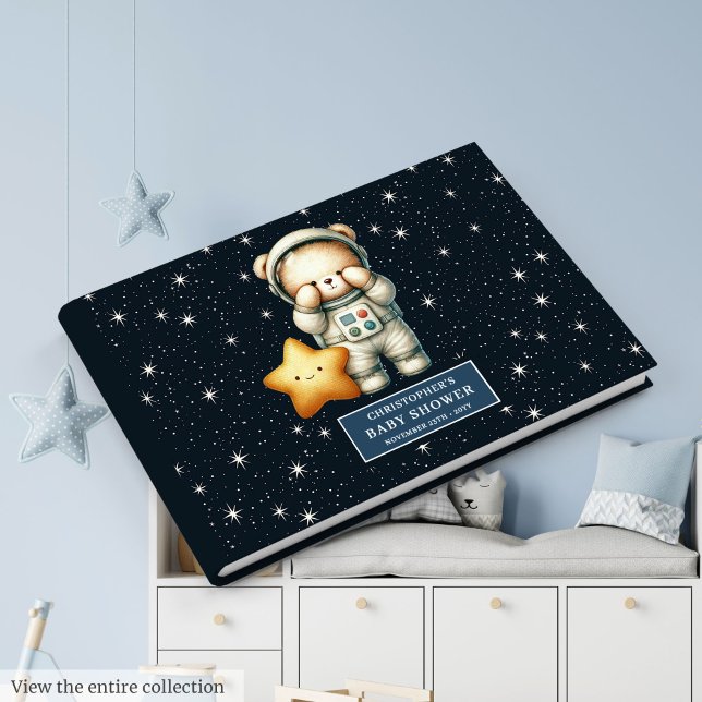Libro De Visitas Boy Baby Shower Guest Book personalizado Teddy Bea (Boy Baby Shower Guest Book Personalized Teddy Bear)