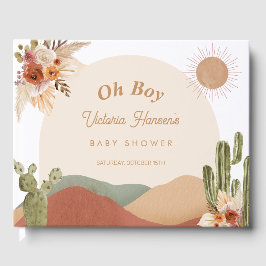 Libro De Visitas Boy Baby Shower Guestbook Boho Desert Southwestern