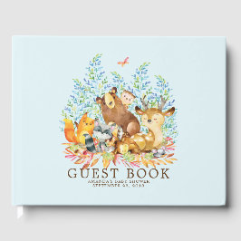 Libro De Visitas Boys Woodland Baby Shower Guest Book
