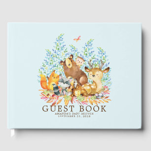Libro De Visitas Boys Woodland Baby Shower Guest Book