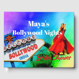 Libro De Visitas Bridal Shower Bollywood Indio Colorful Moderne