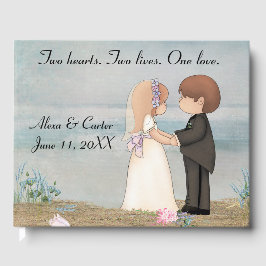 Libro De Visitas Bride and Groom on a Beach