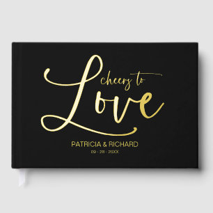 Libro De Visitas Brindis al Amor Caligrafía Moderna Boda