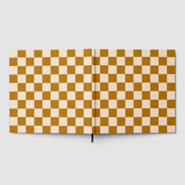 Libro De Visitas Brown and beige checkerboard pattern (Lleno)
