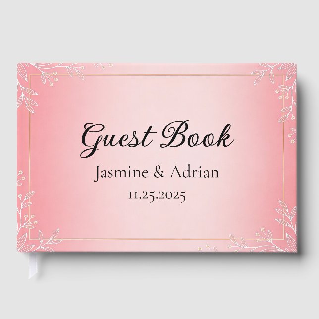 Libro De Visitas Bubblegum Blush Wedding (Anverso)