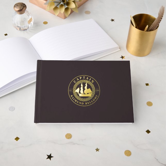 Libro De Visitas Buque de oro (Anverso Abierto)