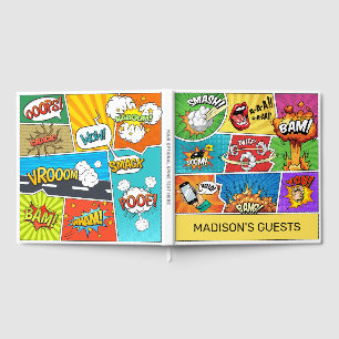 Libro De Visitas Burbujas de voz de Comics de texto y nombre person