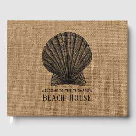 Libro De Visitas Burlap Shell Beach House