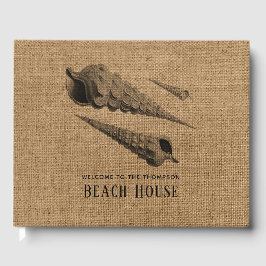 Libro De Visitas Burlap Shells Family Beach House