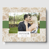 Burlap y Lace Green Photo Boda