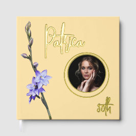 Libro De Visitas Butter Yellow & Lilac SunOrchid Photo Birthday