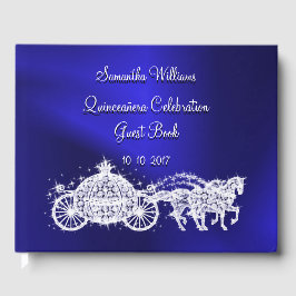 Libro De Visitas Caballo Princesa Azul y Caballos Quinceañera