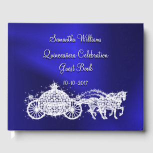 Libro De Visitas Caballo Princesa Azul y Caballos Quinceañera