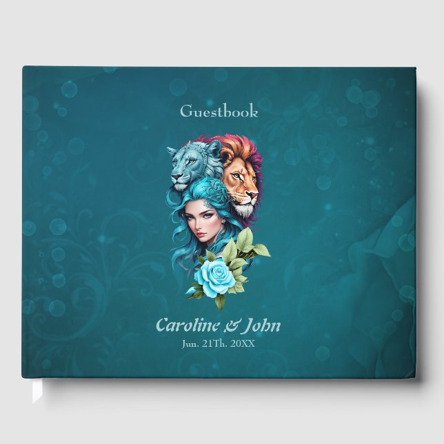 Libro De Visitas Cabeza de mujer hermosa con ojos expresivos (Anverso)